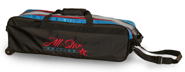 Roto Grip TRAVEL COMPETITOR 3 Ball Tote Roller (Black/Red/Blue)